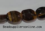 CTE1110 15.5 inches 13*17mm faceted freeform yellow tiger eye beads