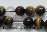 CTE1126 15 inches 8mm round mixed tiger eye & white crystal beads