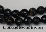 CTE1186 15.5 inches 8mm faceted round blue tiger eye beads