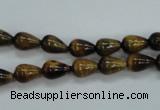 CTE120 15.5 inches 6*8mm teardrop yellow tiger eye beads wholesale