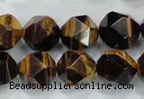 CTE1205 15 inches 16mm faceted nuggets yellow tiger eye beads