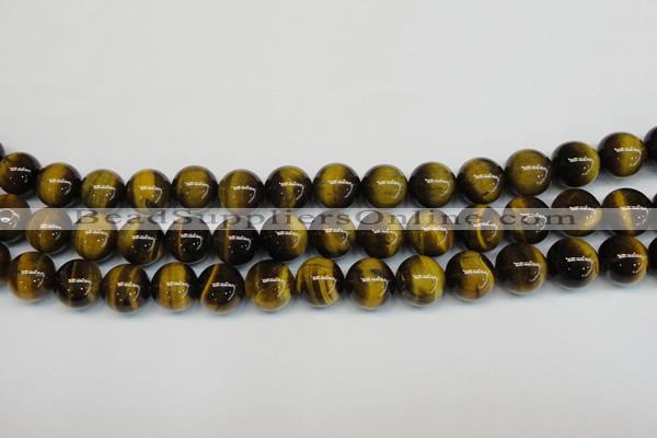 CTE1219 15.5 inches 8mm round AB+ grade yellow tiger eye beads