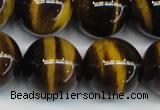 CTE1246 15.5 inches 14mm round AA grade yellow tiger eye beads