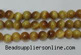 CTE127 15.5 inches 6mm round yellow tiger eye gemstone beads