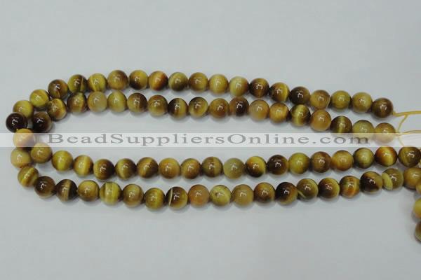 CTE129 15.5 inches 10mm round yellow tiger eye gemstone beads