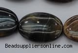 CTE1365 15.5 inches 18*25mm oval yellow & blue tiger eye beads