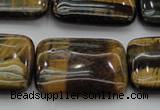 CTE1381 15.5 inches 18*25mm rectangle yellow & blue tiger eye beads