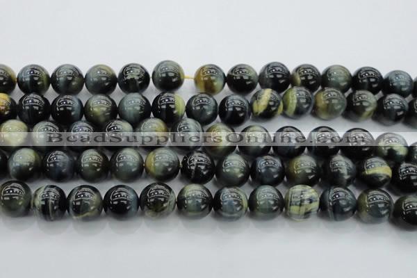 CTE1453 15.5 inches 10mm round golden & blue tiger eye beads