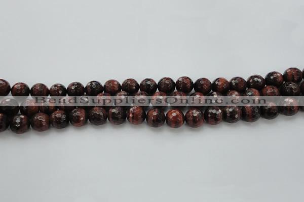 CTE1461 15.5 inches 6mm faceted round red tiger eye beads