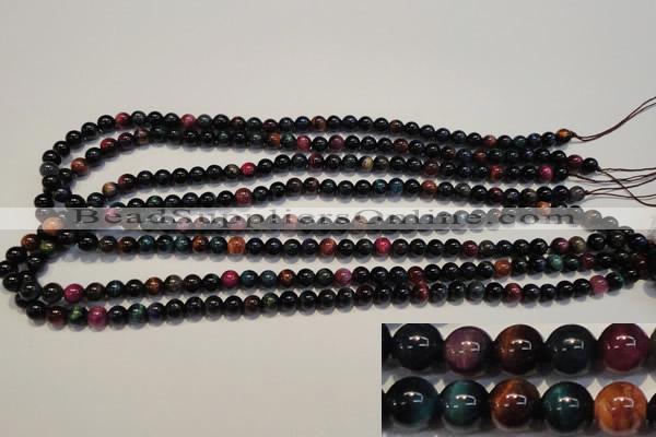 CTE147 15.5 inches 6mm round colorful tiger eye beads wholesale