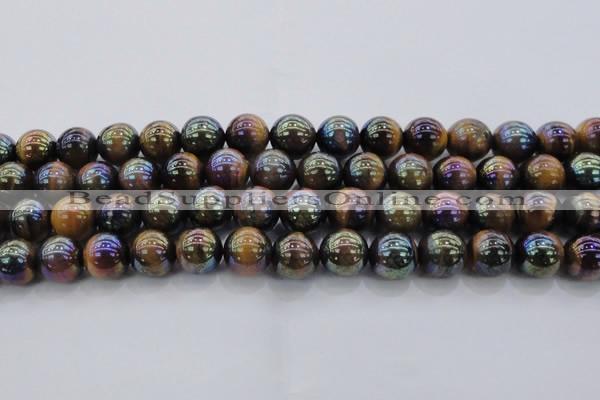 CTE1504 15.5 inches 12mm round AB-color yellow tiger eye beads