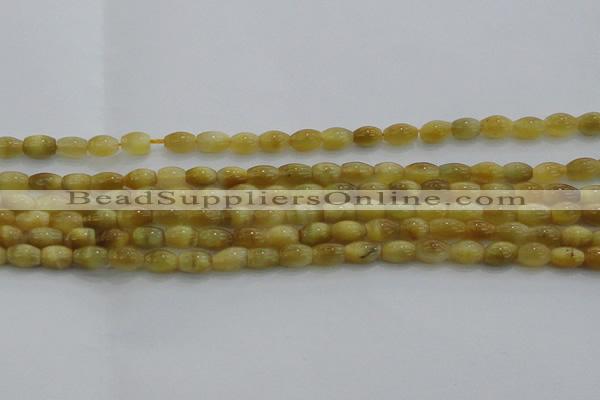 CTE1514 15.5 inches 5*8mm rice golden tiger eye beads wholesale