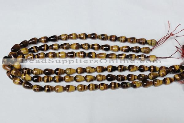 CTE152 15.5 inches 8*12mm teardrop yellow tiger eye gemstone beads