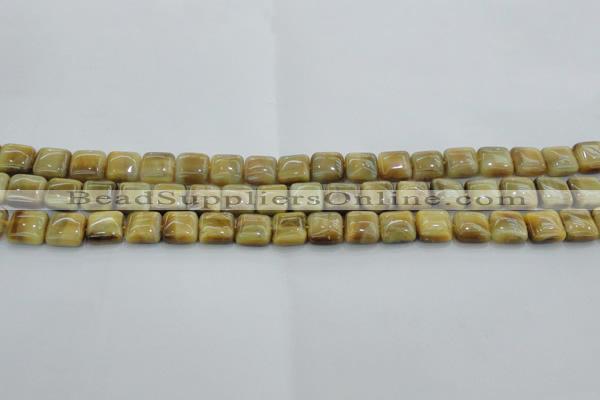 CTE1525 15.5 inches 8*8mm square golden tiger eye beads wholesale