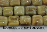 CTE1526 15.5 inches 10*10mm square golden tiger eye beads wholesale