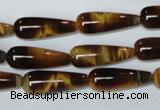 CTE153 15.5 inches 8*22mm teardrop yellow tiger eye gemstone beads