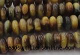 CTE1545 15.5 inches 4*6mm rondelle golden & blue tiger eye beads