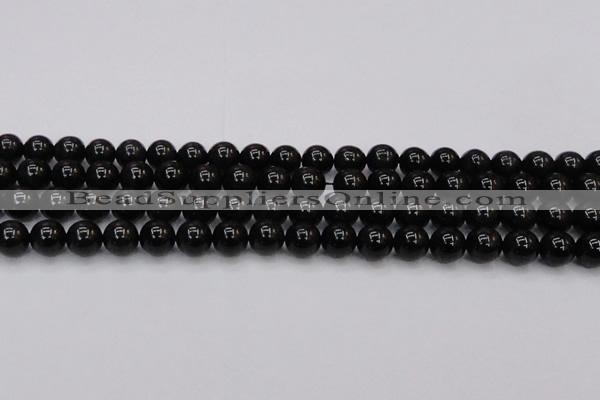 CTE1612 15.5 inches 8mm round A grade black tiger eye beads