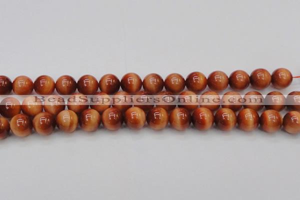 CTE1665 15.5 inches 14mm round sun orange tiger eye beads