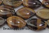 CTE1711 15.5 inches 12*18mm marquise yellow tiger eye beads