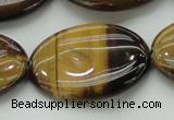 CTE1720 15.5 inches 25*35mm oval yellow tiger eye beads wholesale