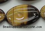 CTE1721 15.5 inches 30*40mm oval yellow tiger eye beads wholesale