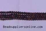 CTE1760 15.5 inches 4mm round matte red tiger eye beads