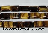 CTE188 15.5 inches 10*14mm rectangle yellow tiger eye gemstone beads