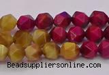 CTE1937 15.5 inches 8mm faceted nuggets mixed tiger eye beads