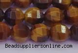 CTE1992 15.5 inches 8mm faceted round yellow tiger eye beads