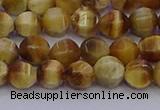 CTE1996 15.5 inches 6mm faceted round golden tiger eye beads