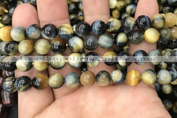 CTE2018 15.5 inches 12mm round golden & blue tiger eye beads wholesale