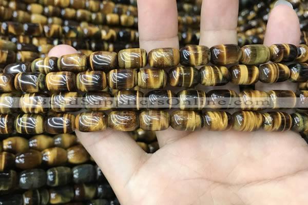 CTE2058 15.5 inches 8*12mm drum yellow tiger eye gemstone beads