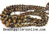 CTE2078 15.5 inches 6mm - 16mm round yellow tiger eye graduated beads