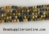 CTE2120 15.5 inches 6mm round golden & blue tiger eye beads