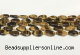 CTE2130 15.5 inches 13*18mm flat teardrop yellow tiger eye beads