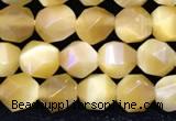 CTE2135 15.5 inches 6mm faceted nuggets golden tiger eye beads