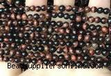 CTE2180 15.5 inches 4mm round red tiger eye gemstone beads