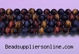 CTE2223 15.5 inches 14mm round colorful tiger eye gemstone beads