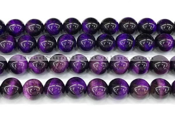 CTE2416 15 inches 12mm round purple tiger eye beads