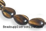 CTE27 12*16mm flat teardrop yellow tiger eye beads Wholesale