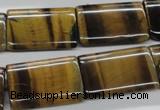 CTE312 15.5 inches 18*25mm flat tube yellow tiger eye gemstone beads