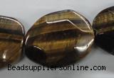 CTE324 15.5 inches 25*35mm freeform yellow tiger eye gemstone beads