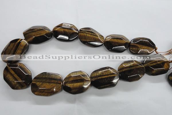 CTE324 15.5 inches 25*35mm freeform yellow tiger eye gemstone beads