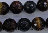 CTE457 15.5 inches 16mm faceted round mixed tiger eye beads