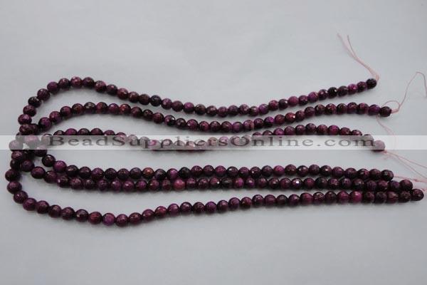 CTE471 15.5 inches 6mm faceted round red tiger eye beads wholesale