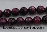 CTE473 15.5 inches 10mm faceted round red tiger eye beads wholesale