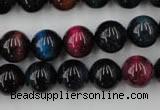 CTE594 15.5 inches 12mm round colorful tiger eye beads wholesale