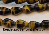 CTE607 15.5 inches 10*14mm teardrop yellow tiger eye beads wholesale