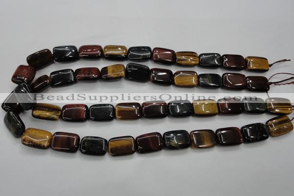 CTE64 15.5 inches 13*18mm rectangle mixed tiger eye gemstone beads